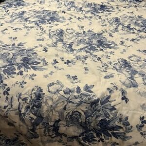 Ralph Lauren Home Elsa Blue King Duvet Cover Cotton Sateen Blue White Cottage